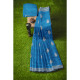 Exclusive Royal Princess Deep Skyblue Woven Kanjivaram Saree by Abaranji